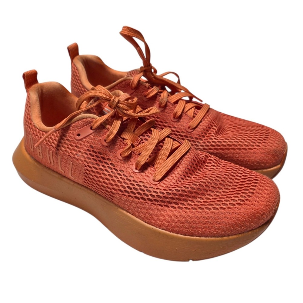 NOBULL Mesh Runner Women 10 Orange Training Athletic Sneakers Gym Shoes
